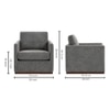 Bobby Boucle Fabric Lounge Chair in Grey Colour