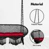 Swingzy Premium Large Round Double Seater Swing Chair with Cushion Black