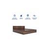 Kuruma King Size Bed In Walnut Finish