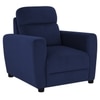 Alvaro Velvet 1 Seater Sofa Navy Blue Color