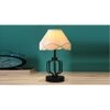 Anaya Vintage off-white Shade Table lamp with Iron Base