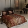 Stoa Paris Super King Size Enriched Cotton Bedsheet with 2 Pillow Covers  Size Golden Savannah