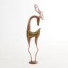 Desert Art Metal Handpainted Golden Deer Showpiece Set of 2