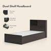 Amy Engineered Wood Single Size Box Storage Bed In Dark Wenge Finish