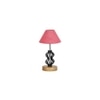 Harlow Pink Jute Table lamp with Wood & Iron Base