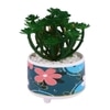 Attractive Succulent Plant With Flowers Print Ceramic Pot