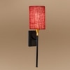 Devansh Metal Electric Wall Light in Black Colour with Maroon Shade Count of 1 Light