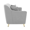 Rivo Velvet 3 Seater Sofa in Grey Color