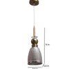 Eliante Hanging Light - Smoky Black Glass Shade, Mild Steel And Wood, 1-Light Pendant
