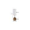 Valerie Wood Table lamp with Multicolor cotton Shade