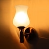 Devansh Metal Electric Wall Light in Gold Colour with White Shade Count of 1 Light