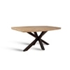 Crispio Solid Wood 6 Seater Dining Table in Limewash Finish