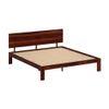 Triplet Solid Wood King Size Non Storage Bed In Honey Oak Finish