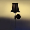 Devansh Metal Wall Mounted Lamp With Black Cotton Shade