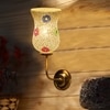 Devansh Metal Electric Wall Light in Gold Colour with Multicolor Shade Count of 1 Light