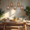 Oblique 5 Series Brown Solid Wood Cluster Hanging Light