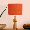 Devansh Orange  Jute   Table Lamp With  Wood Natural Base (7X18.25 Inches)-17