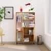 Hexa Engineered Wood Bookshelf Multipurpose Storage Rack in Giant Wood Colour