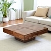 Montreal Sheesham Wood Coffee Table In Teak Finish