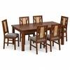 Globally Indian Remy Solid Sheesham Wood 6 Seater Dining Table Set 6 Chairs Grey