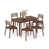 Dane Solid Wood 6 Seater Compact Dining Table In Honey Finish