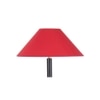 Hans Red Fabric Floor Lamp with Black Iron Base