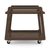 Clara Solid Wood Bar Trolley (Danish Walnut Finish)