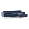 Chelsea Right Aligned 3 Seater Sectional Fabric Sofa (Lapis Blue)