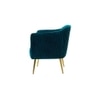 Celeo Velvet Accent Chair in Teal Blue Colour