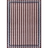 Jaipur Rugs Soft Scalloped Border Striped Wool Dhurrie Rug White 5x5 ft