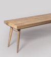 Burk Solid Wood Bench In  Natural  Finish