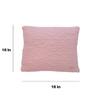 Totit Cameo Pink Cotton Knitted Cushion Cover 18X18 Inches