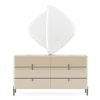 Naomi Dresser With Mirror In High Gloss Beige Finish