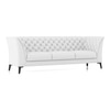 Weston 3 Seater Half Leather Sofa In Polaris Colour