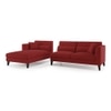 Lewis Sectional Sofa (Colour : Salsa Red, Cushion : Soft, Seater : Left Aligned 3 Seater + Left Aligned Chaise)