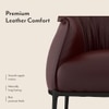 Odette Lounge Chair In Burgundy Leather