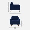 Reiti Velvet 1 Seater Sofa in Navy Blue Colour