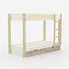 Play Date Single Size Bunk Bed in White and Oak