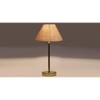 Beige Jute with Metal Gold Table Lamp