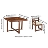 Kingston Sheesham Wood Accent 4 Seater Dining Table Set