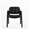 Kepler Brooks Embassy Leatherette Visitor Chair in Black Colour