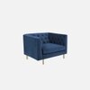 Caraven Fabric Sofa (Navy Blue)