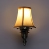 Devansh Gold Antique Wall Mounted Lamp With Off-White Cotton Shade
