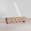 Adonis Solid Wood TV Unit with 5 Door In Provincial Teak Finish