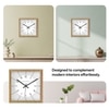 Wooden Square Wall Clock with Radiant Dial Design