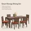 Atlas Crest Storage Solid Wood 6 Seater Dining Table With Atlas Dining chairs