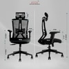 Regalia High Back Mesh Office Chair with Headrest in Black Colour