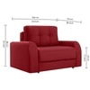 Calliro  Pull Out Sofa cum Bed  in Maroon Colour