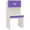 Corolla Kids Study Desk with Drawer Built In Bookshelf and Petal Handles in Lavender Purple Colour