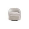 Andean Swivel Solid Wood Accentrel Chair in Grey Colour